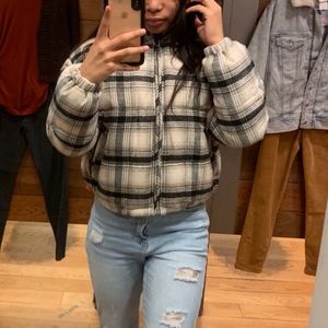 American Eagle Outfitters Plaid Bomber Jac…